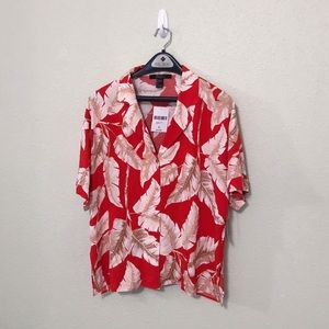 Resort-style button down, Hawaiian/aloha, retro